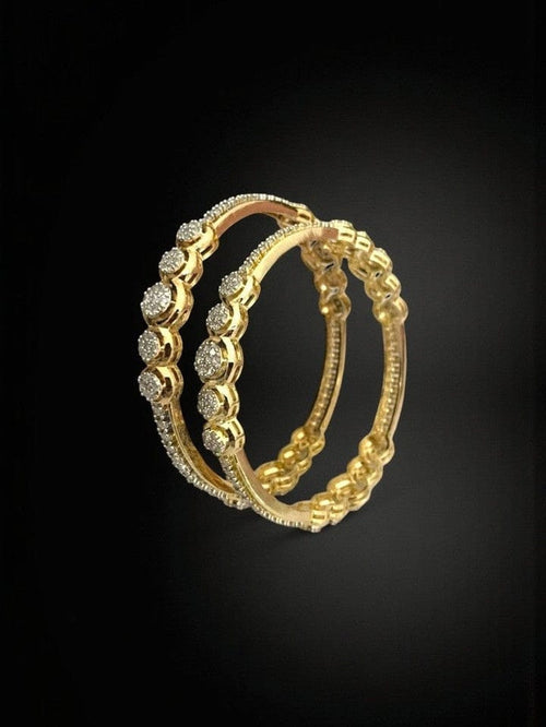 Aganya kreation Bangles Liara Bangles - Elegant Gold-Plated Copper Alloy Jewelry