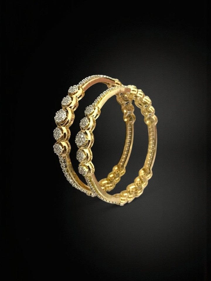 Aganya kreation Bangles Liara Bangles - Elegant Gold-Plated Copper Alloy Jewelry