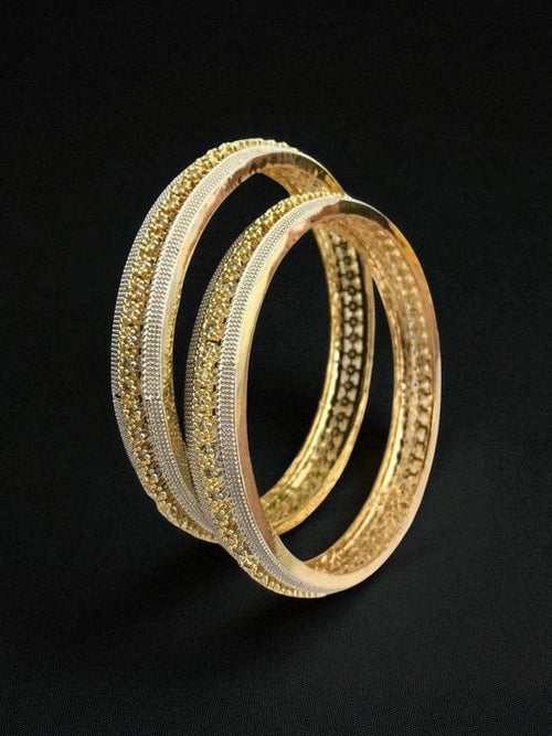 Aganya kreation Bangles Lishi Bangles - Elegant Gold-Plated Copper Alloy Jewelry