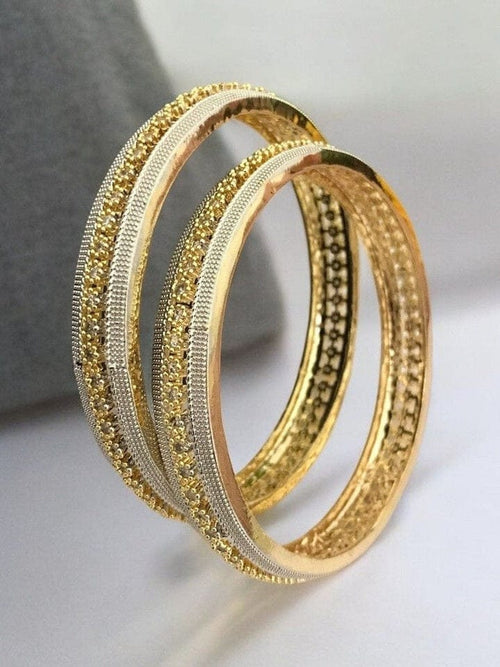 Aganya kreation Bangles Lishi Bangles - Elegant Gold-Plated Copper Alloy Jewelry 2.4