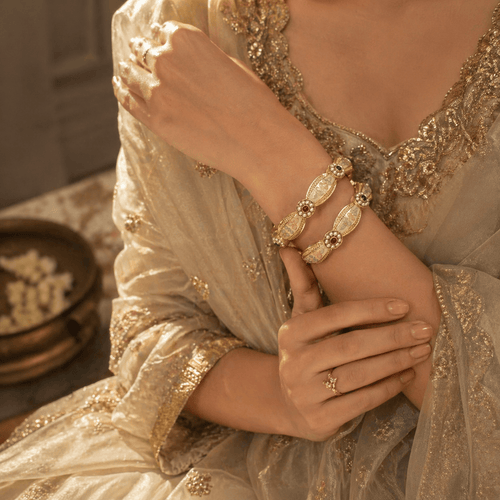 Aganya kreation Bangles Mandakini Meenakari Bangles - Elegant Copper Alloy Jewelry