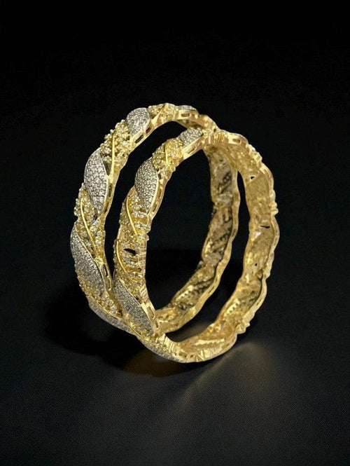 Aganya kreation Bangles Marvella Designer Bangles - Elegant Gold Plated Copper Alloy