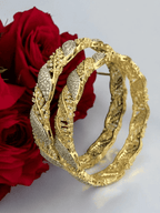 Aganya kreation Bangles Marvella Designer Bangles - Elegant Gold Plated Copper Alloy 2.4