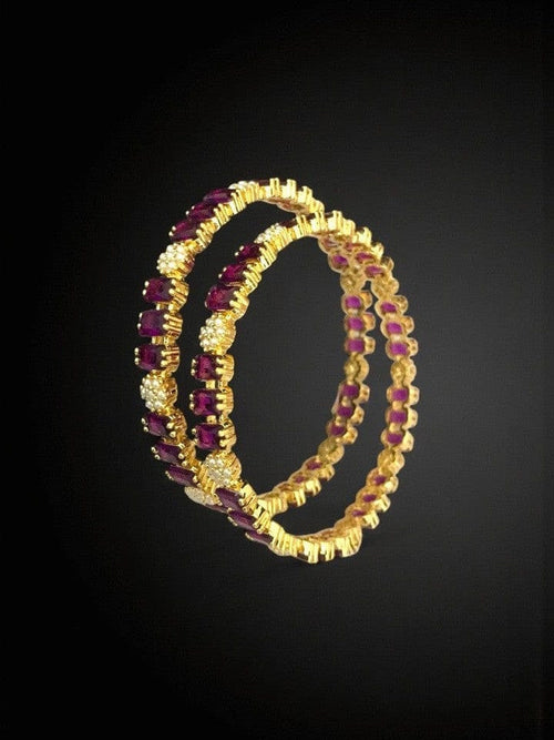 Aganya kreation Bangles Mayil Real Pearl Bangles - Elegant Brass & Golden Finish
