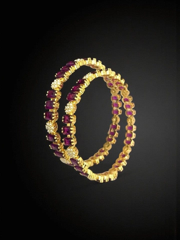 Aganya kreation Bangles Mayil Real Pearl Bangles - Elegant Brass & Golden Finish