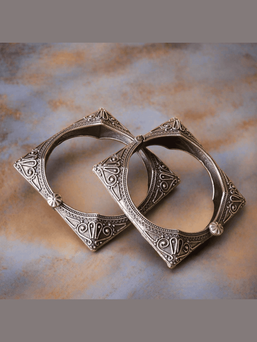 Aganya kreation Bangles Nisha Silver Bangles - Ethnic & Western Style Jewelry 2.4