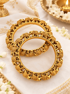 Aganya kreation Bangles Pranshika Gold Plated Elephant Design Bangles for Women | Aganya Kreation 2.2