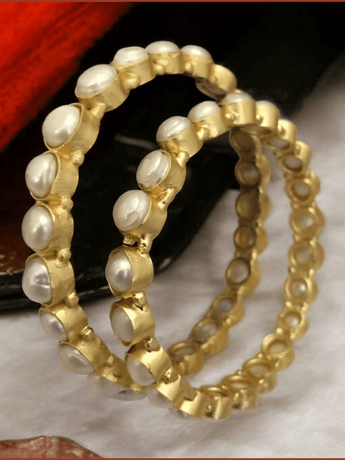 Aganya kreation Bangles Real Pearl Indrani Bangles - Elegance Redefined