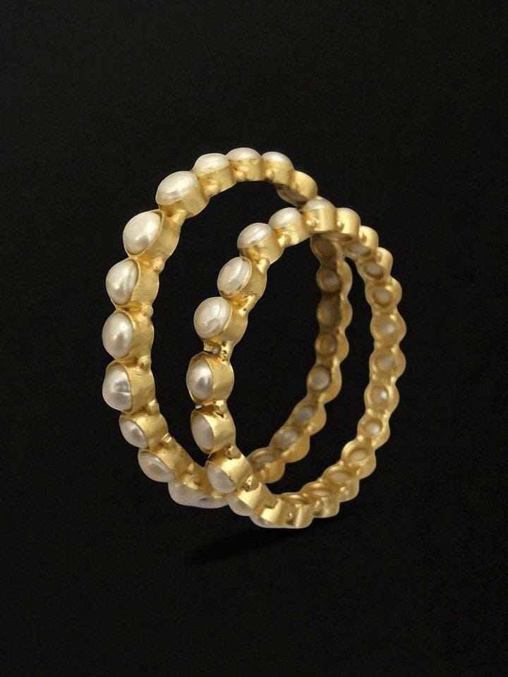 Aganya kreation Bangles Real Pearl Indrani Bangles - Elegance Redefined