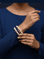Aganya kreation Bangles Real Pearl Indrani Bangles - Elegance Redefined