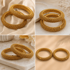 Aganya kreation Bangles Ridhika Heritage Matt Finish Gold Bangles