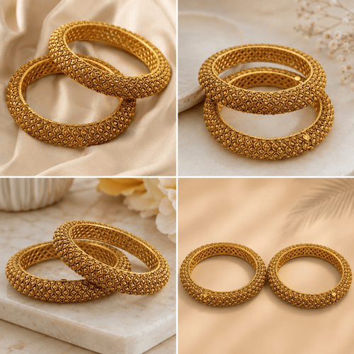 Aganya kreation Bangles Ridhika Heritage Matt Finish Gold Bangles