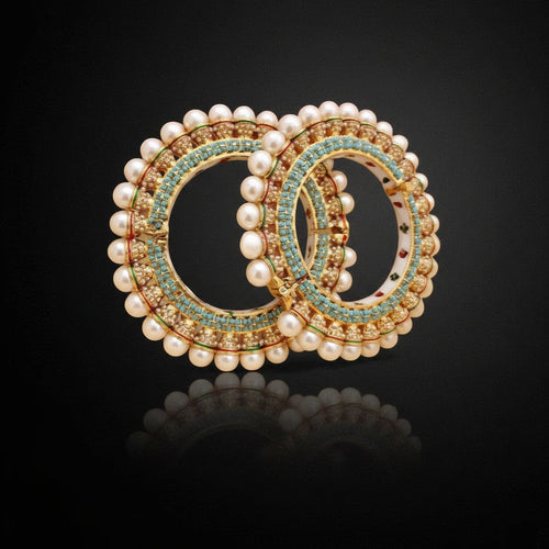 Aganya kreation Bangles Sakshi Rajwadi Jadau Bangles - Ethnic Elegance