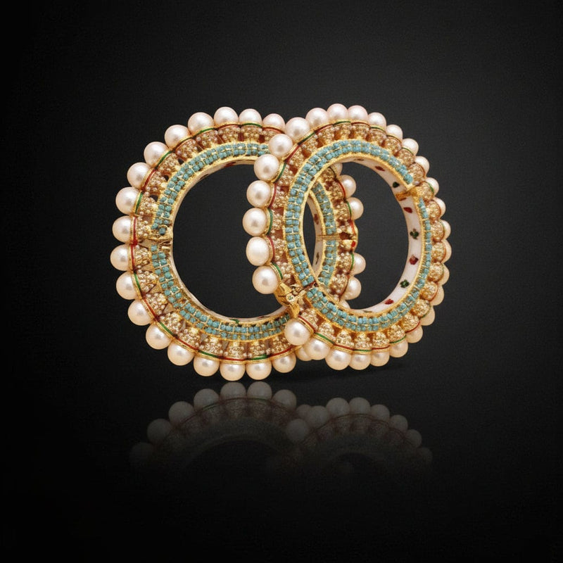 Aganya kreation Bangles Sakshi Rajwadi Jadau Bangles - Ethnic Elegance