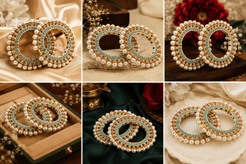 Aganya kreation Bangles Sakshi Rajwadi Jadau Bangles - Ethnic Elegance