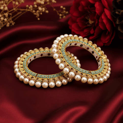 Aganya kreation Bangles Sakshi Rajwadi Jadau Bangles - Ethnic Elegance