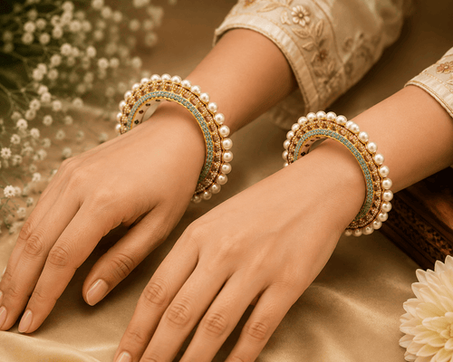 Aganya kreation Bangles Sakshi Rajwadi Jadau Bangles - Ethnic Elegance