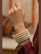 Aganya kreation Bangles Santati Real Pearl Bangles - Timeless Elegance