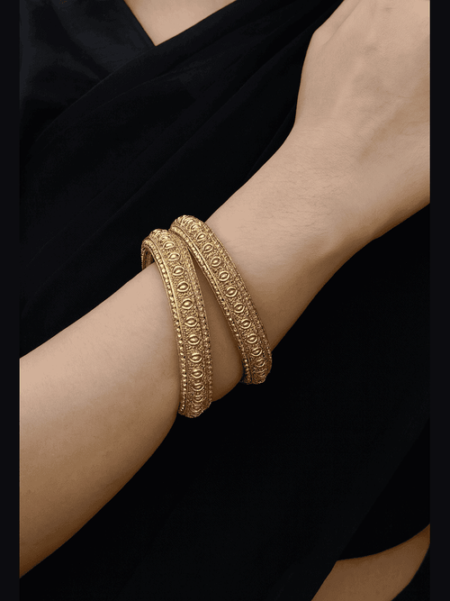 Aganya kreation Bangles Shantika Polki Bangles - Elegant Brass Jewelry