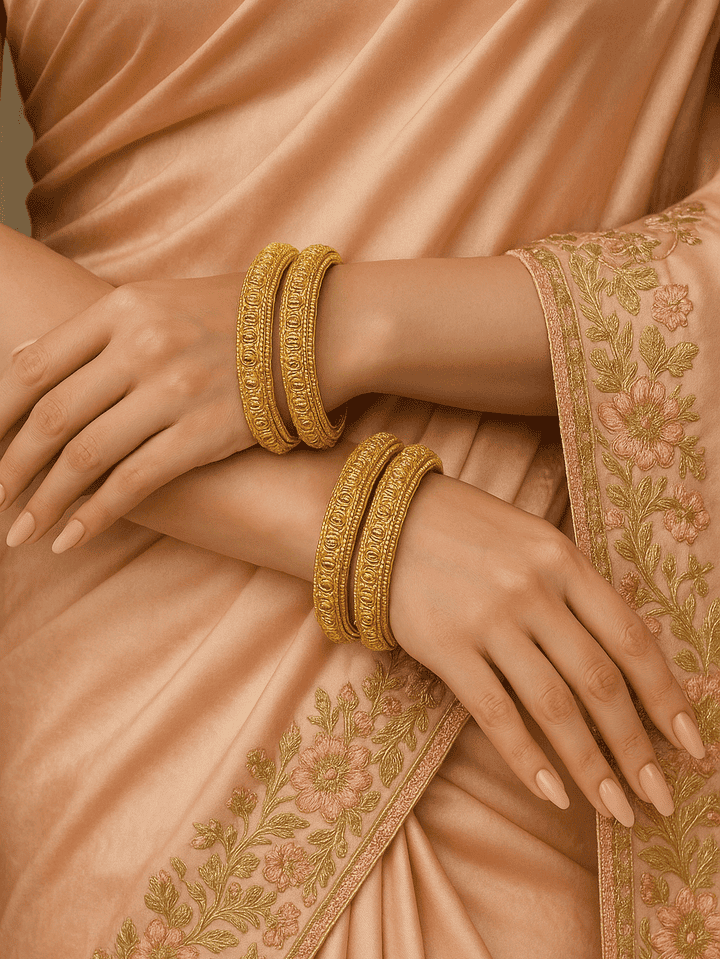 Aganya kreation Bangles Shantika Polki Bangles - Elegant Brass Jewelry