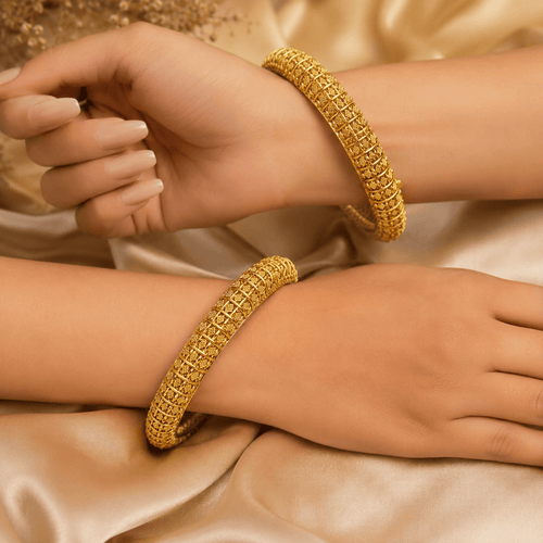 Aganya kreation Bangles Sharvani Heritage Gold  Matt Finish Designer Bangles for Women