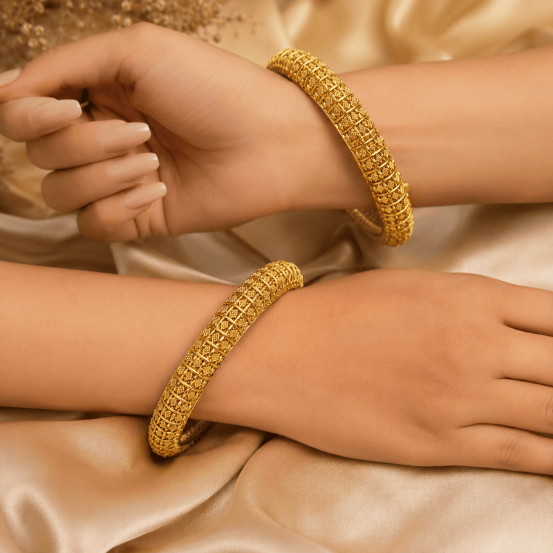 Aganya kreation Bangles Sharvani Heritage Gold  Matt Finish Designer Bangles for Women