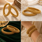 Aganya kreation Bangles Sharvani Heritage Gold  Matt Finish Designer Bangles for Women