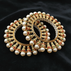 Aganya kreation Bangles Shefali Rajwadi Jadau Bangles - Exquisite Brass Jewelry