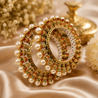 Aganya kreation Bangles Shefali Rajwadi Jadau Bangles - Exquisite Brass Jewelry