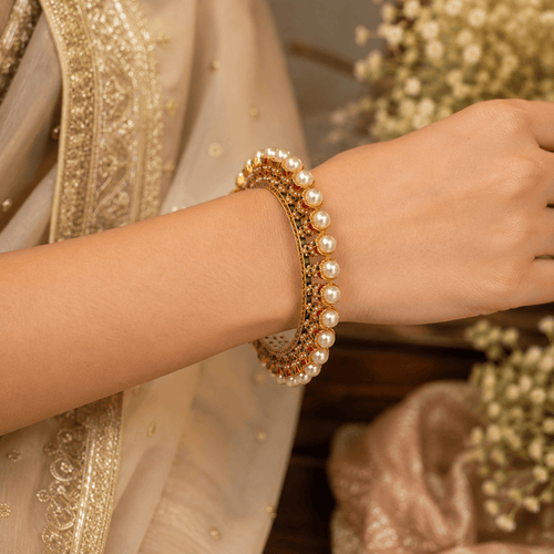 Aganya kreation Bangles Shefali Rajwadi Jadau Bangles - Exquisite Brass Jewelry