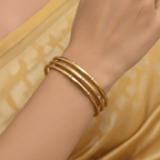 Aganya kreation Bangles Urmila Bangles - Elegant Gold Polish Brass Jewelry