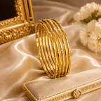 Aganya kreation Bangles Urmila Bangles - Elegant Gold Polish Brass Jewelry