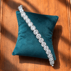 Aganya kreation Bracelet Aarika Royale Tennis Bracelet | Luxury CZ Diamond Bracelet for Women