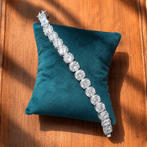 Aganya kreation Bracelet Aarika Royale Tennis Bracelet | Luxury CZ Diamond Bracelet for Women