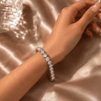Aganya kreation Bracelet Aarika Royale Tennis Bracelet | Luxury CZ Diamond Bracelet for Women