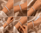 Aganya kreation Bracelet Aarika Royale Tennis Bracelet | Luxury CZ Diamond Bracelet for Women