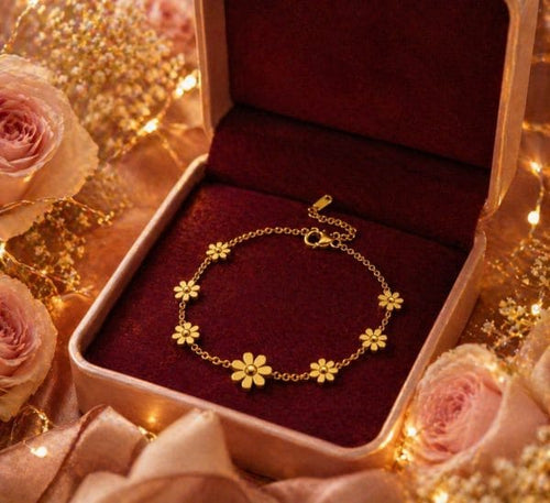 Aganya kreation Bracelet B-140 18k Gold Plated Stainless Steel Tarnish Free Waterproof Female Jewellery