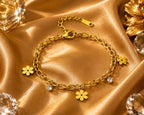 Aganya kreation Bracelet B-183-18k Gold Plated Stainless Steel Tarnish Free Waterproof Female Jewellery