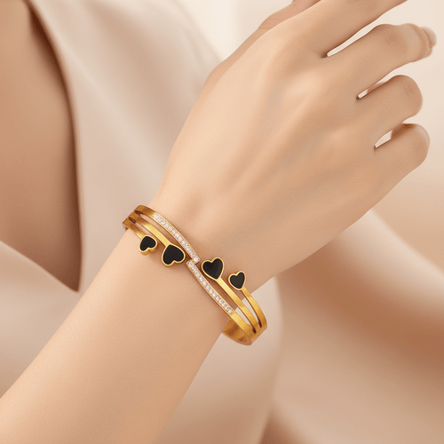 Aganya kreation Bracelet B-185- 18k Gold Plated Stainless Steel Tarnish Free Waterproof Female Jewellery