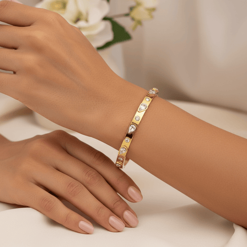 Aganya kreation Bracelet B-191 18k Gold Plated Stainless Steel Tarnish Free Waterproof Female Jewellery