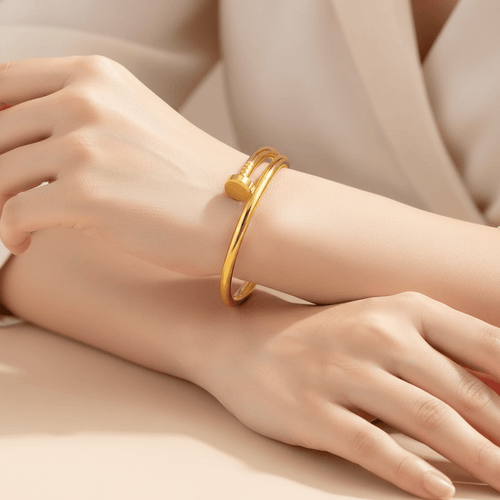 Aganya kreation Bracelet B-37 18k Gold Plated Stainless Steel Tarnish Free Waterproof Female bracelet