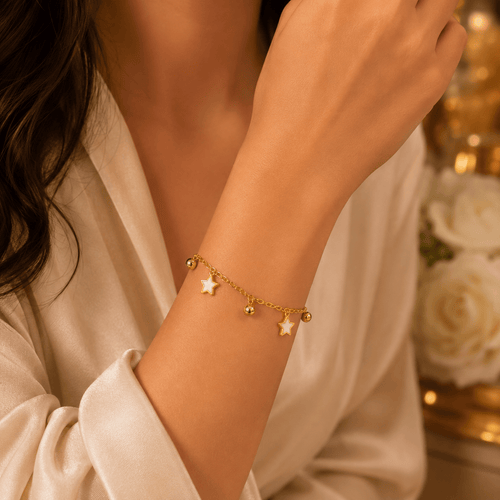 Aganya kreation Bracelet Iona bracelet– 18k Gold Plated Stainless Steel Tarnish Free Waterproof Female Jewellery