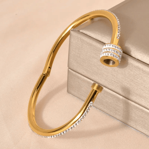 Aganya kreation Luxe Bracelet- 18k Gold Plated Stainless Steel Tarnish Free Waterproof Female Jewellery1