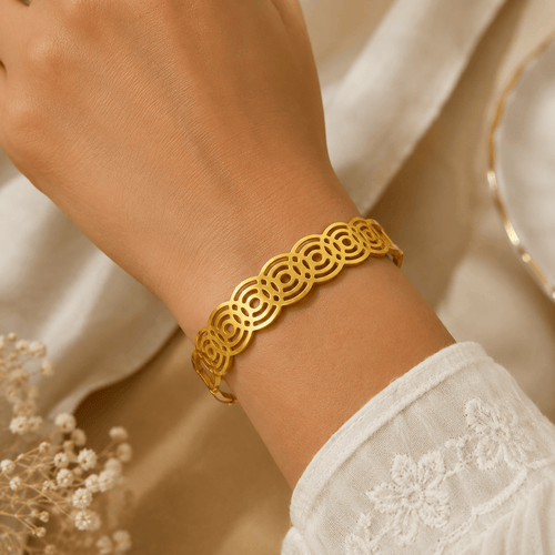 Aganya kreation Bracelet Radiance– 18k Gold Plated Stainless Steel Tarnish Free Waterproof Female Jewellery