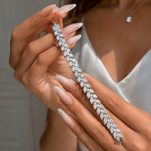 Aganya kreation Bracelet Valentina Statement Crystal Bracelet