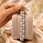 Aganya kreation Bracelet Vierelle Pear Cut Zirconia Tennis Bracelet | AAA Cubic Zirconia Luxury Bracelet for Women