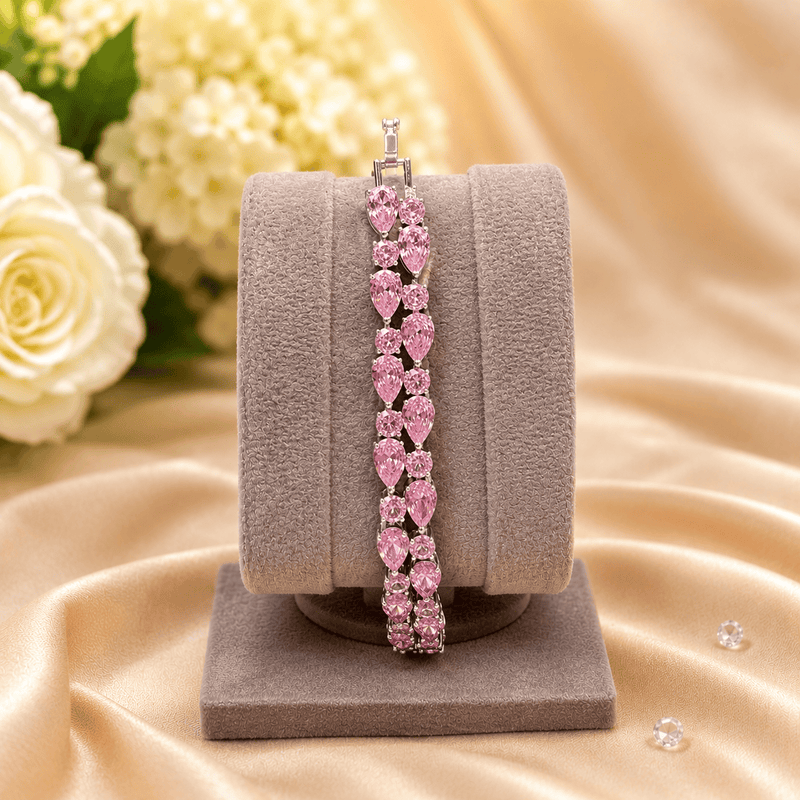 Aganya kreation Bracelet Vierelle Pear Cut Zirconia Tennis Bracelet | AAA Cubic Zirconia Luxury Bracelet for Women