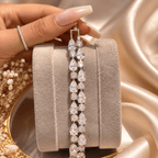 Aganya kreation Bracelet Vierelle Pear Cut Zirconia Tennis Bracelet | AAA Cubic Zirconia Luxury Bracelet for Women