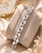 Aganya kreation Bracelet Vierelle Pear Cut Zirconia Tennis Bracelet | AAA Cubic Zirconia Luxury Bracelet for Women