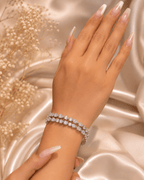 Aganya kreation Bracelet Vierelle Pear Cut Zirconia Tennis Bracelet | AAA Cubic Zirconia Luxury Bracelet for Women